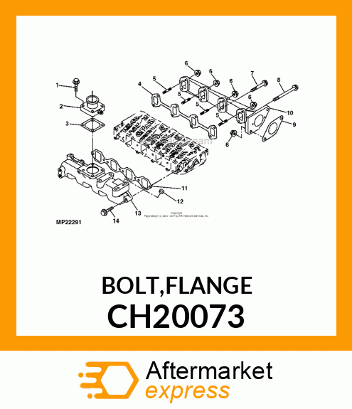 BOLT,FLANGE CH20073