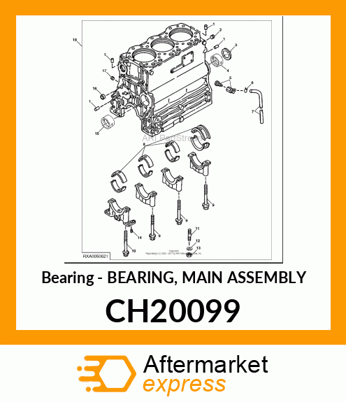 Bearing - BEARING, MAIN ASSEMBLY CH20099