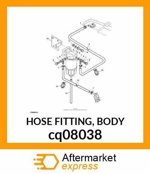 HOSE FITTING, BODY cq08038