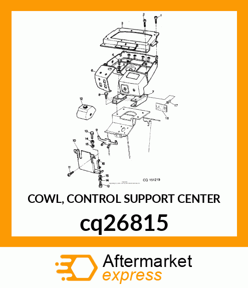 COWL, CONTROL SUPPORT CENTER cq26815