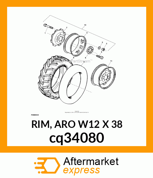 RIM, ARO W12 X 38 cq34080
