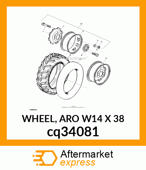 WHEEL, ARO W14 X 38 cq34081