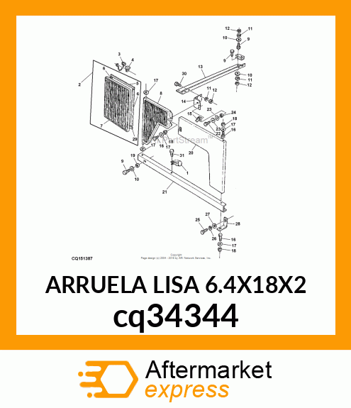 ARRUELA LISA 6.4X18X2 cq34344