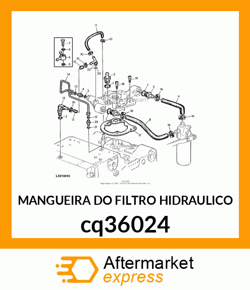 MANGUEIRA DO FILTRO HIDRAULICO cq36024