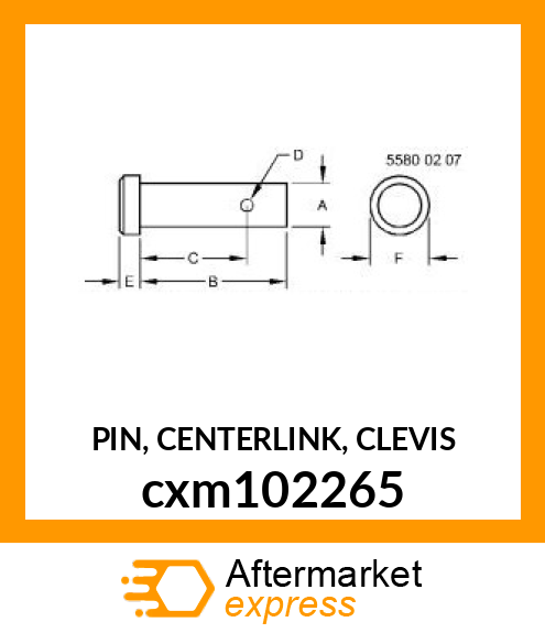 PIN, CENTERLINK, CLEVIS cxm102265