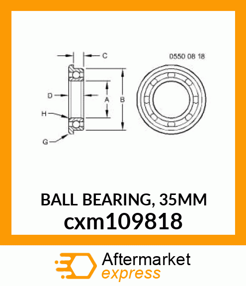 BALL BEARING, 35MM cxm109818