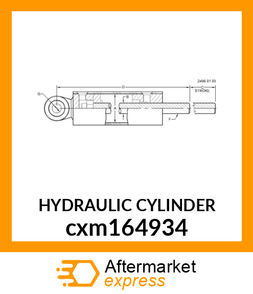 HYDRAULIC CYLINDER, CYLINDER cxm164934