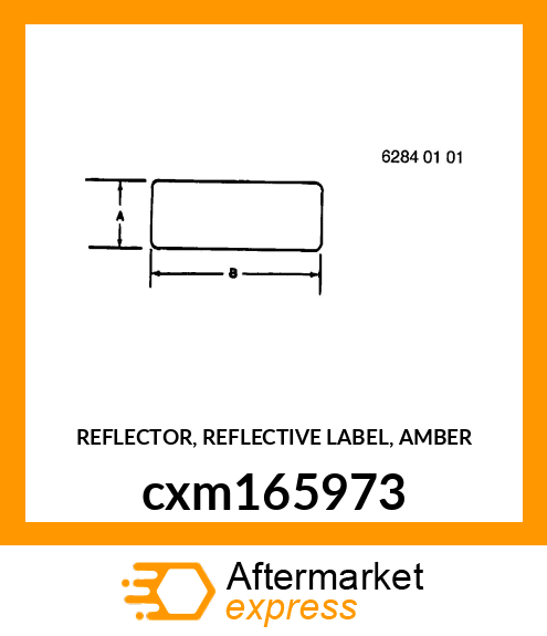 REFLECTOR, REFLECTIVE LABEL, AMBER cxm165973