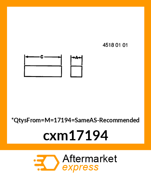 SHAFT KEY cxm17194