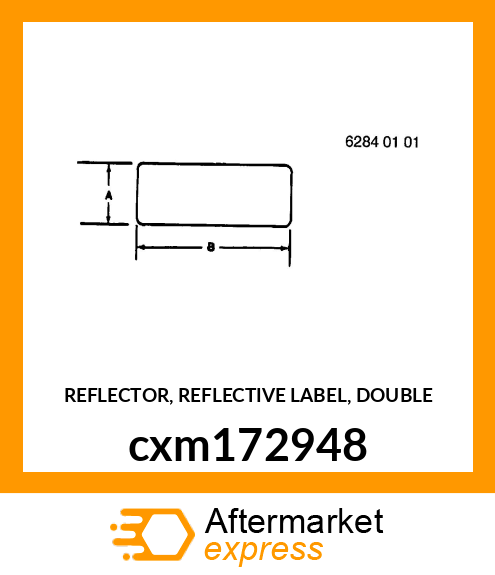 REFLECTOR, REFLECTIVE LABEL, DOUBLE cxm172948