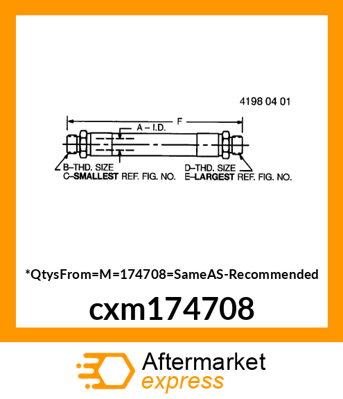 HYDRAULIC HOSE, 5054MM cxm174708