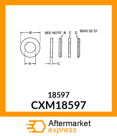 WASHER,.344X.688X.065" CXM18597