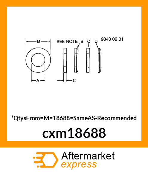 WASHER, METALLIC, ROUND HOLE cxm18688