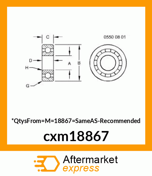 BALL BEARING, BEARING cxm18867