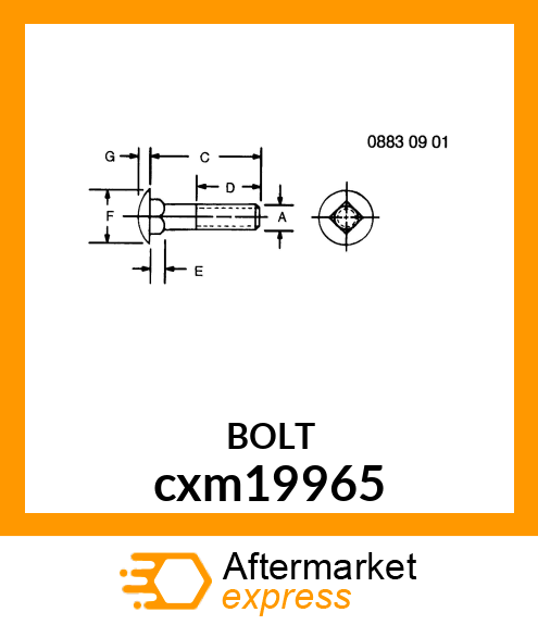 BOLT, ROUND HEAD SQUARE NECK cxm19965