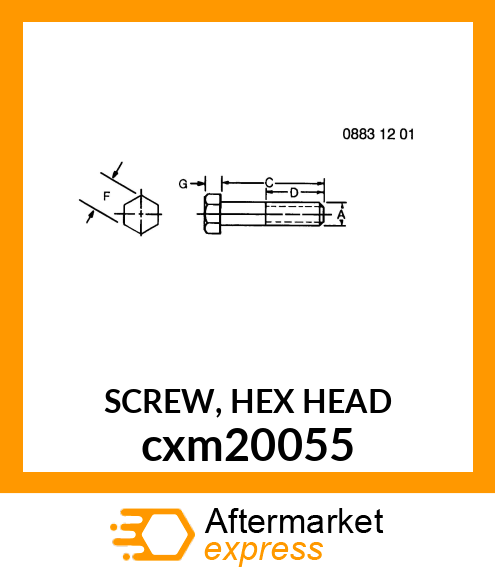 SCREW, HEX HEAD cxm20055