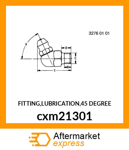 FITTING,LUBRICATION,45 DEGREE cxm21301