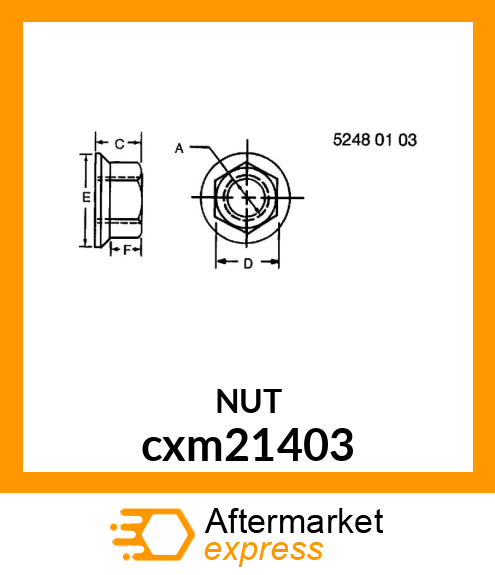 LOCK NUT, 5/16 cxm21403