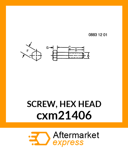 SCREW, HEX HEAD cxm21406