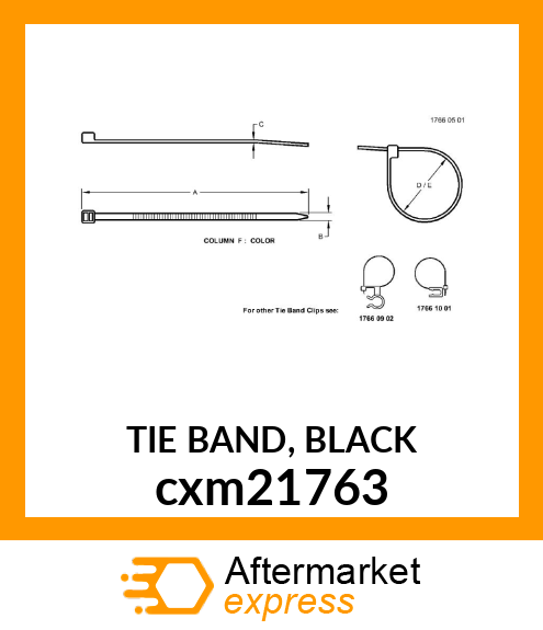 TIE BAND, BLACK cxm21763