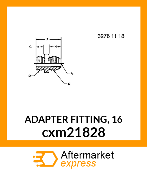 ADAPTER FITTING, 16 cxm21828