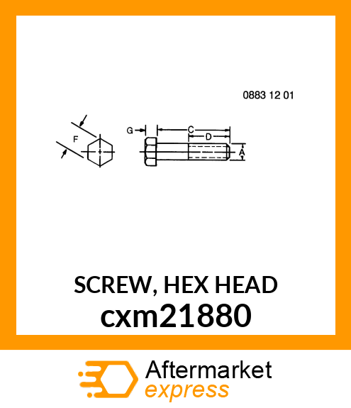 SCREW, HEX HEAD cxm21880