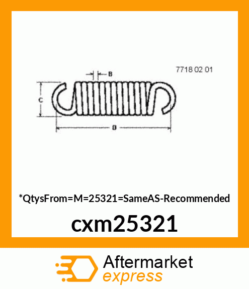 EXTENSION SPRING cxm25321