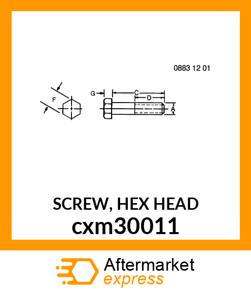 SCREW, HEX HEAD cxm30011