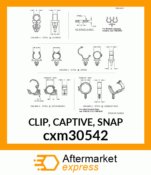 CLIP, CAPTIVE, SNAP cxm30542