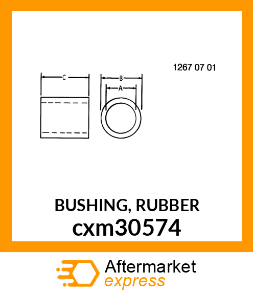 BUSHING, RUBBER cxm30574