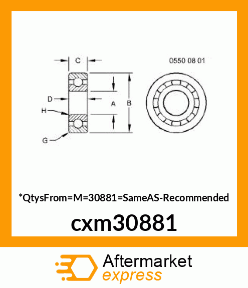 BALL BEARING cxm30881