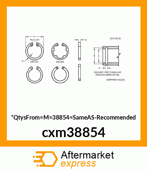 SNAP RING, INTERNAL cxm38854