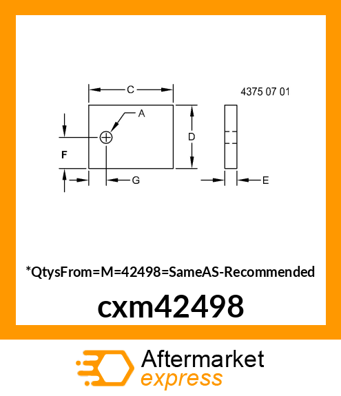 ISOLATOR, PAD, RUBBER cxm42498