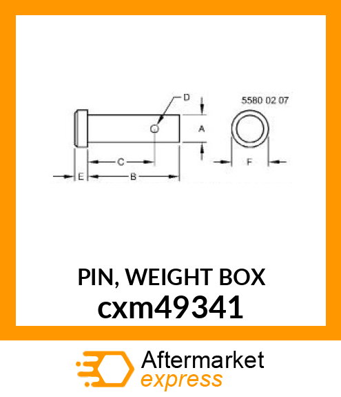 PIN, WEIGHT BOX cxm49341