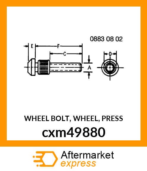 WHEEL BOLT, WHEEL, PRESS cxm49880