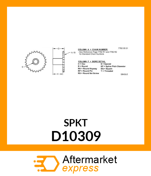 Chain Sprocket D10309