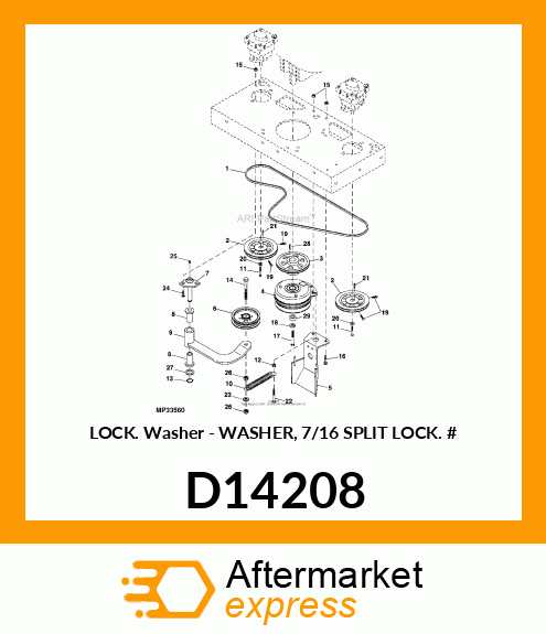 WASHER, HELICAL SPRING LOCK, RGLR D14208