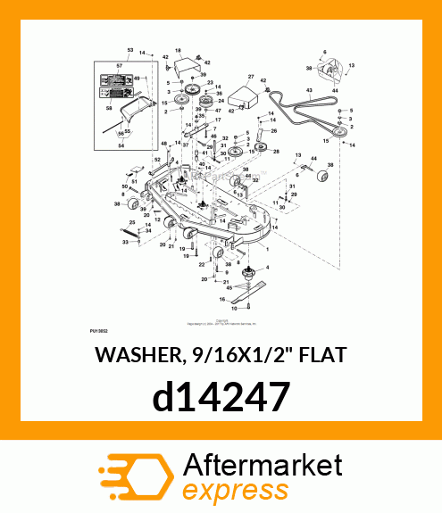 WASHER, 9/16X1/2" FLAT d14247