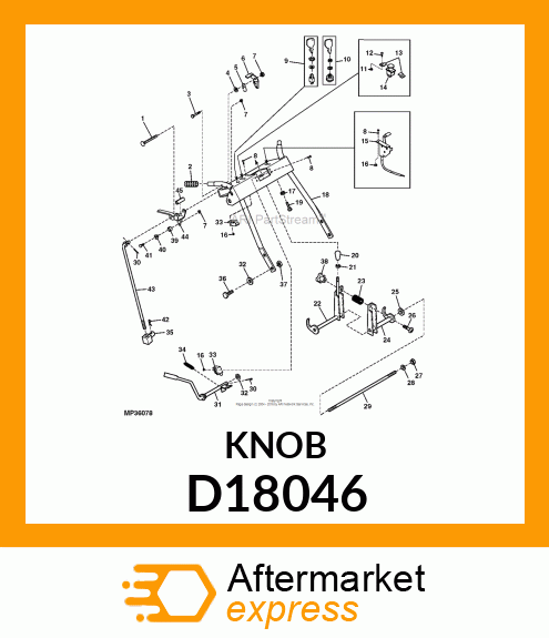 KNOB, FEMALE D18046