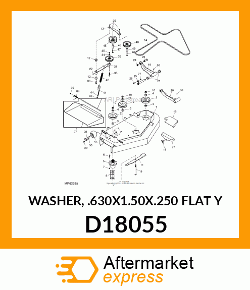 WASHER, .630X1.50X.250 FLAT Y D18055