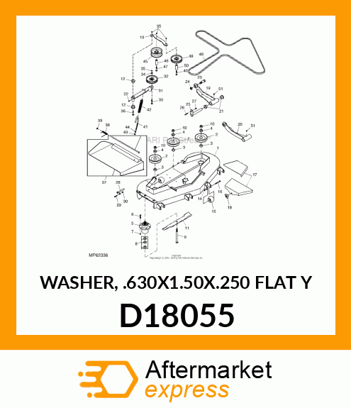 WASHER, .630X1.50X.250 FLAT Y D18055