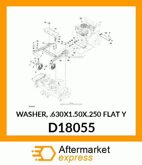 WASHER, .630X1.50X.250 FLAT Y D18055