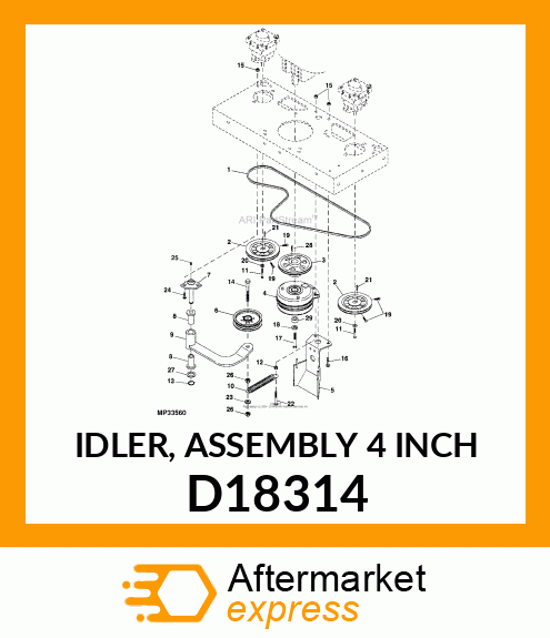 IDLER, ASSEMBLY 4 INCH D18314