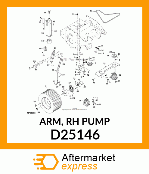 ARM, RH PUMP D25146