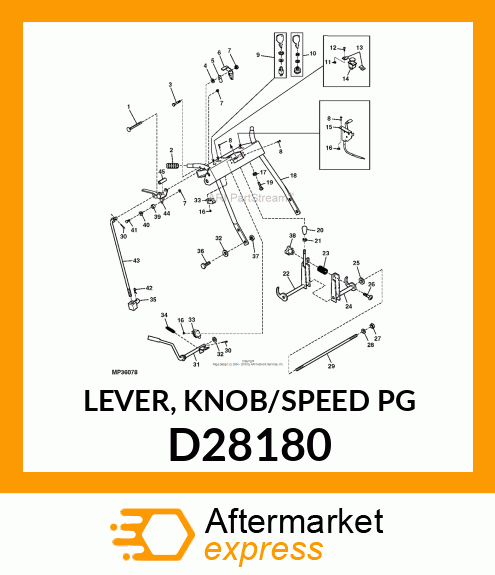 LEVER, KNOB/SPEED PG D28180