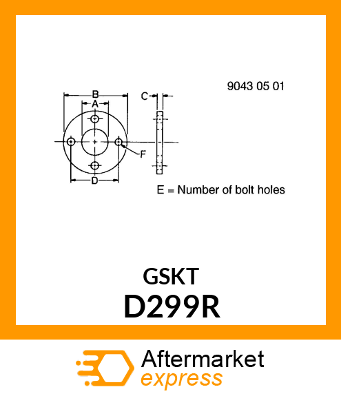 GASKET, LEFT MAIN BRG D299R