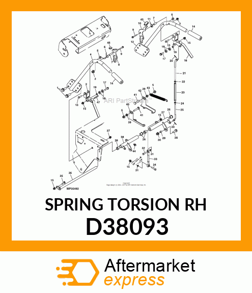 SPRING TORSION RH D38093