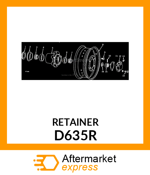 RETAINER, FRONT WHEEL FELT D635R