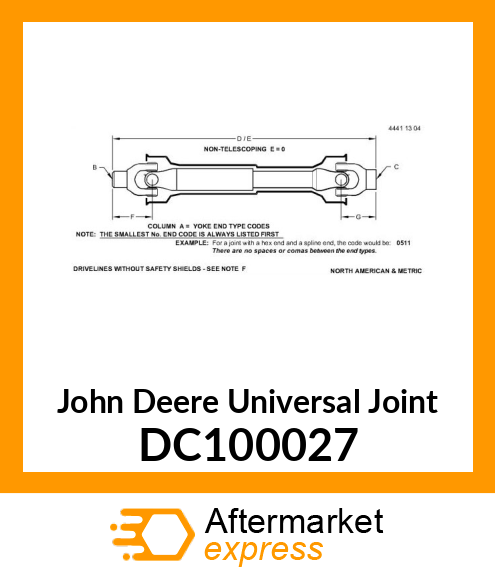 UNIVERSAL JOINT DC100027