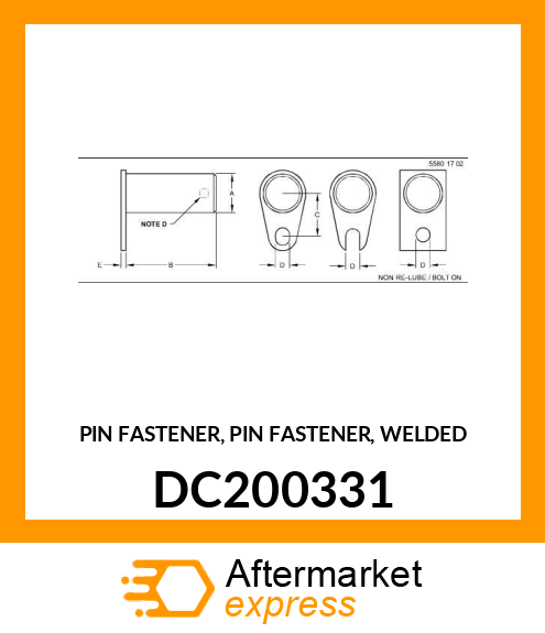 PIN FASTENER, PIN FASTENER, WELDED DC200331